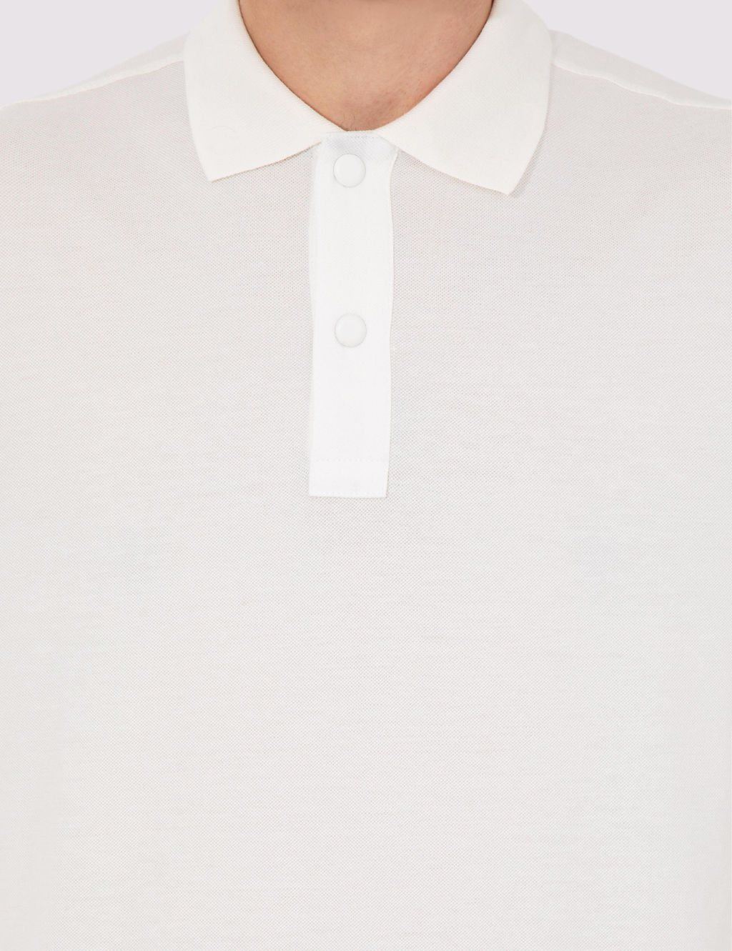 Ecru Regular Fit Yandan _izgili Polo Yaka Ti__rt