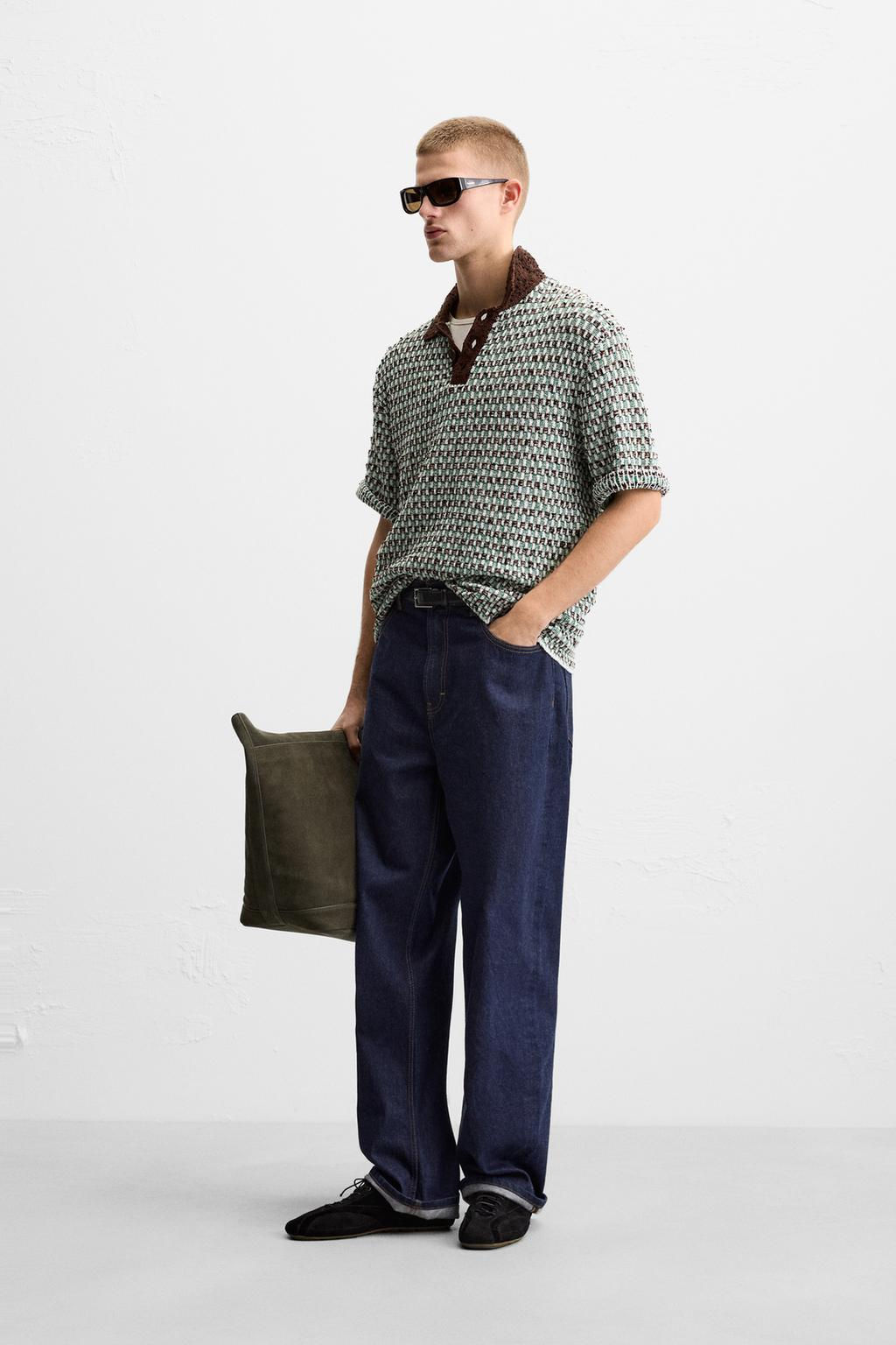 JACQUARD KNIT POLO SHIRT - Zara фото 4