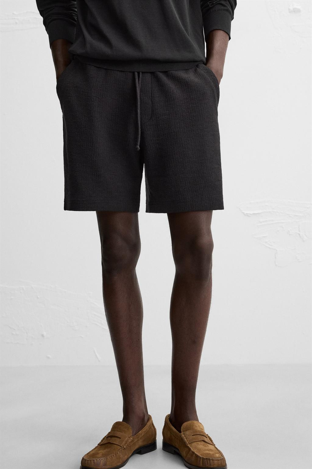 TEXTURED JOGGER BERMUDA SHORTS - Zara фото 14