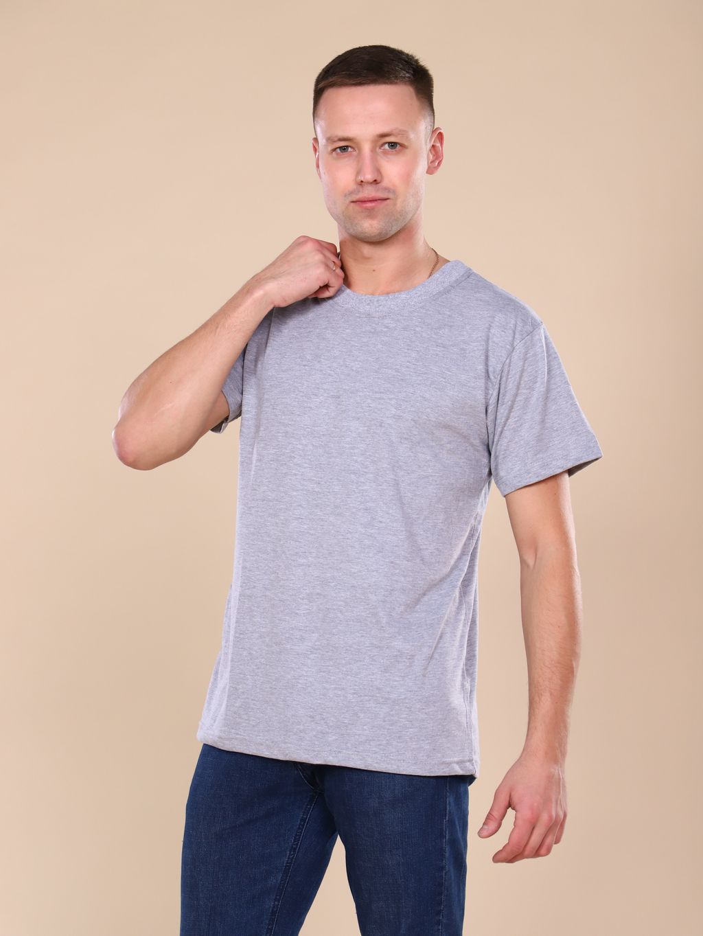 М112 Футболка мужская (серый) - Иванушка-трикотаж фото 3