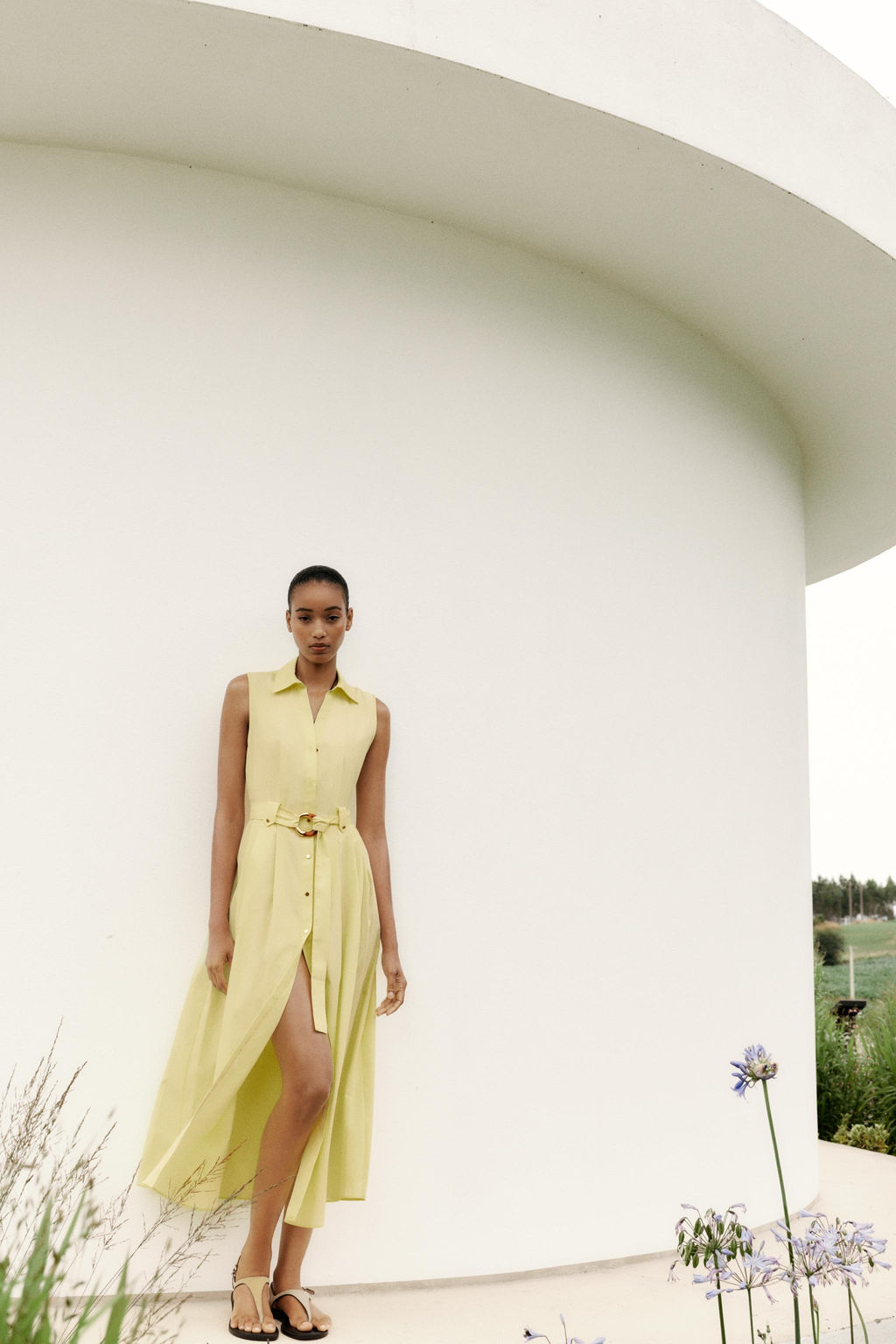 POPLIN MIDI DRESS WITH BELT - Zara фото 10