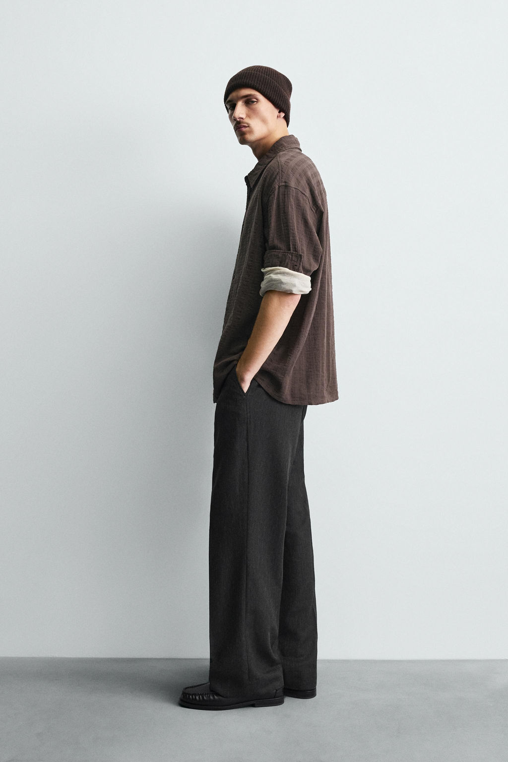 TEXTURED CHECK SHIRT - Zara фото 4