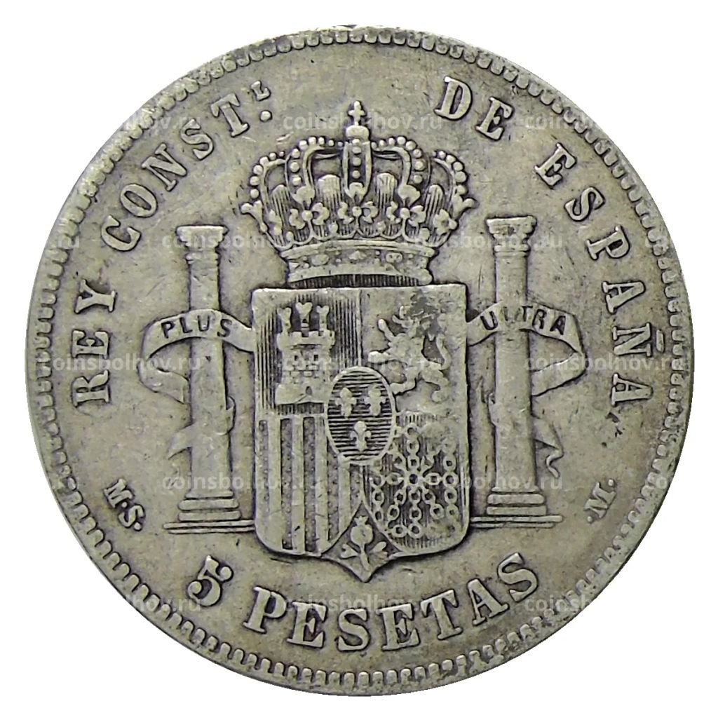 5 песет 1885 года Испания