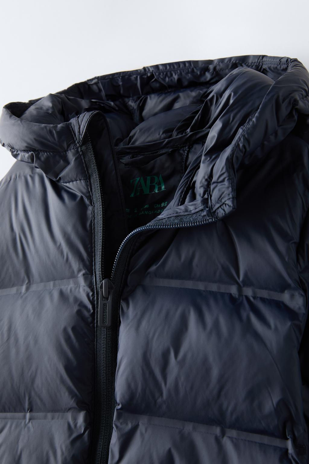 WATER-REPELLENT HOODED PUFFER JACKET - Zara фото 22