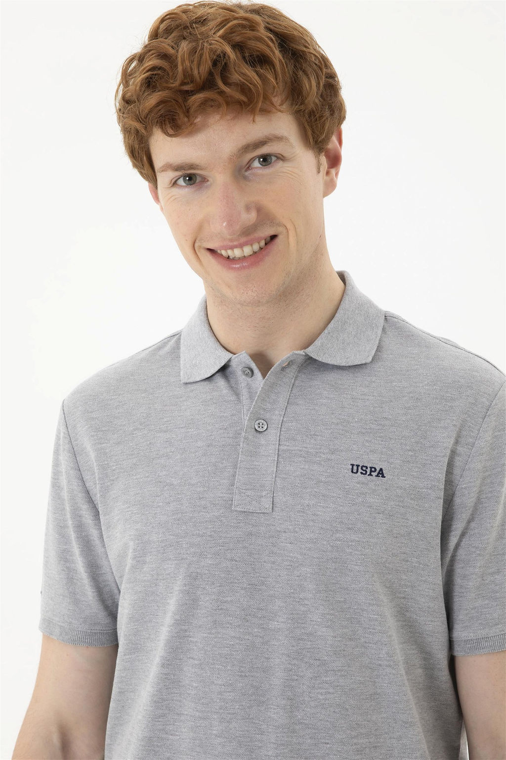 Мужская серая меланжевая базовая футболка - U.s. polo assn фото 2