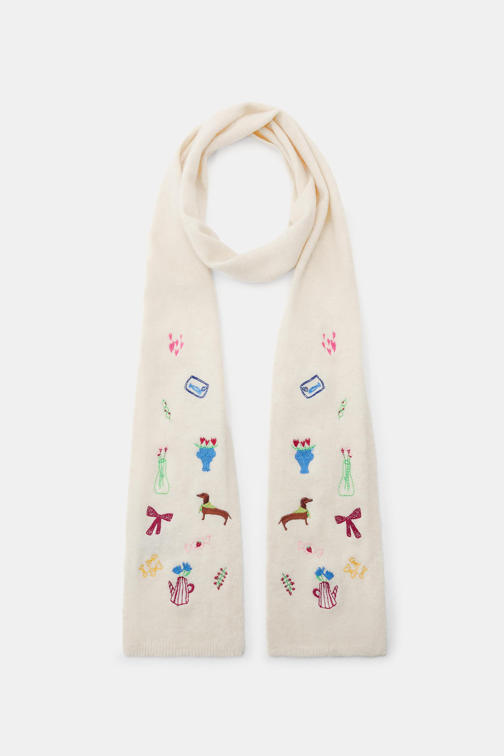 EMBROIDERED KNIT SCARF - Zara фото 3