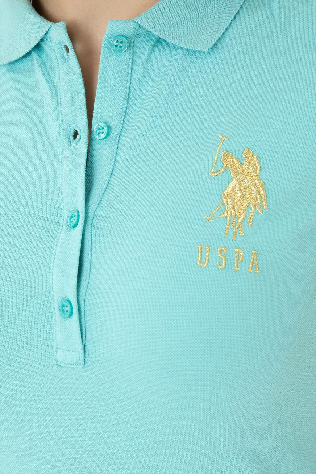 Женское трикотажное платье зеленого цвета - U.s. polo assn фото 6