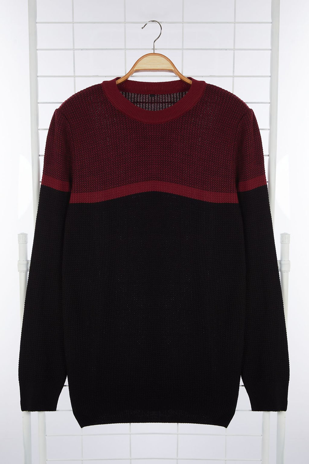 TRENDYOL MAN Gri Slim Dar Kesim Bisiklet Yaka Renk Bloklu Triko Kazak TMNAW25KZ00018 - Trendyolmilla фото 6