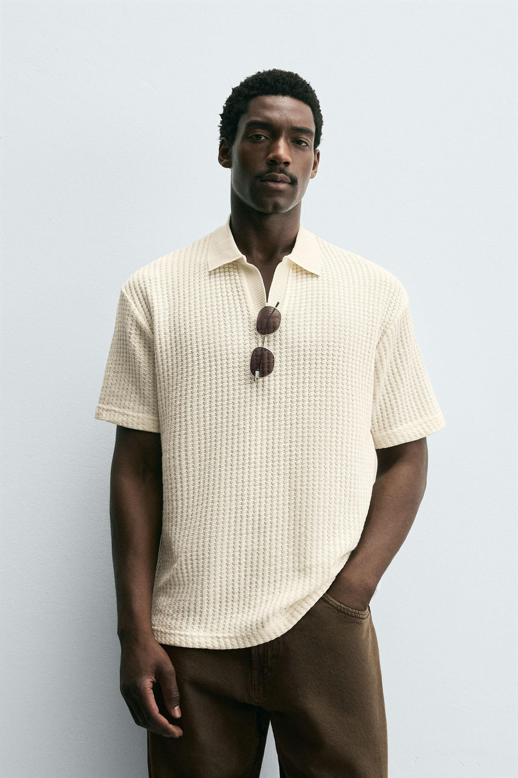 TEXTURED POLO SHIRT - Zara фото 2