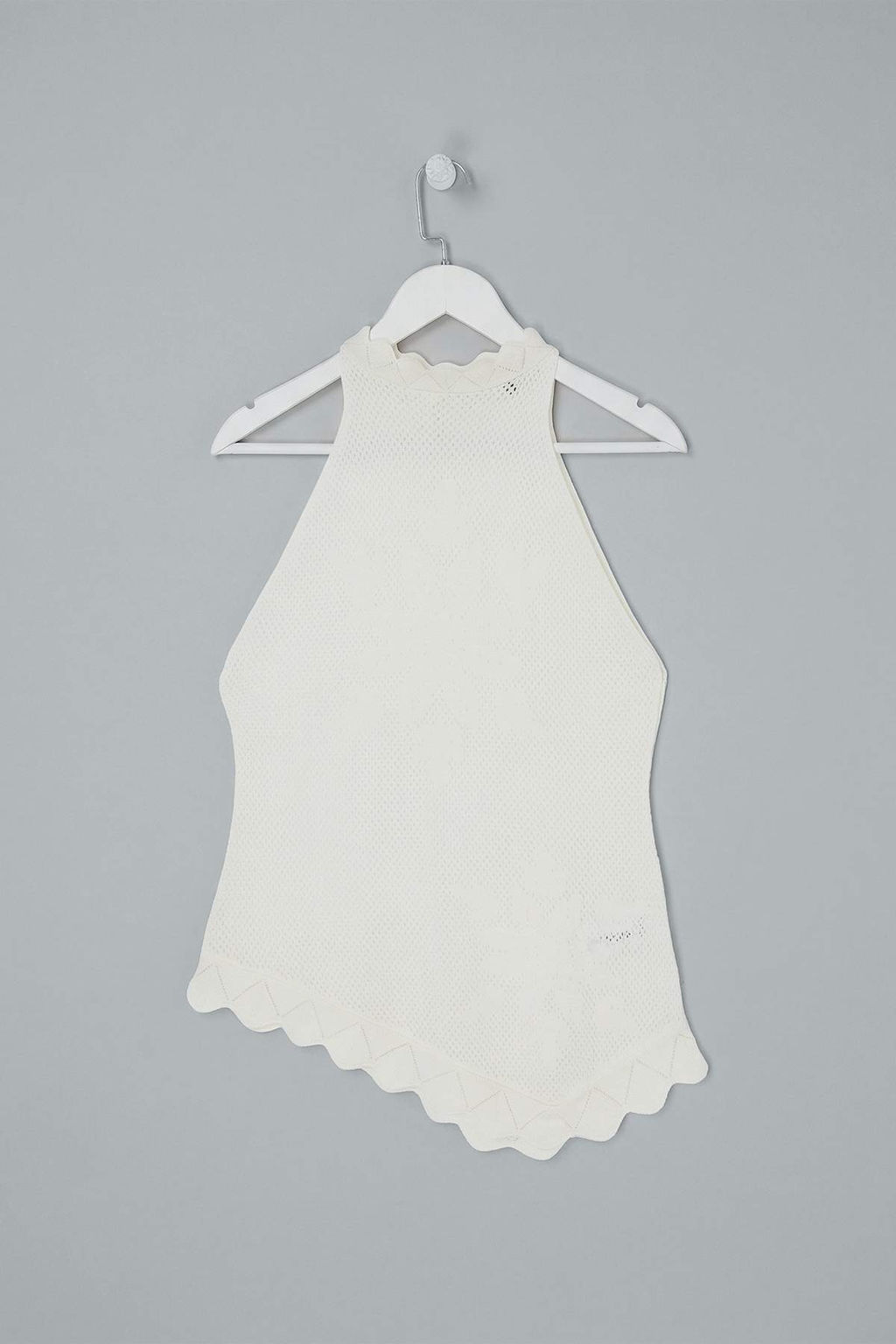 Ekru Ajurlu Halter Yaka Triko Ince Bluz TWOSS26BZ00302 - Trendyolmilla фото 5