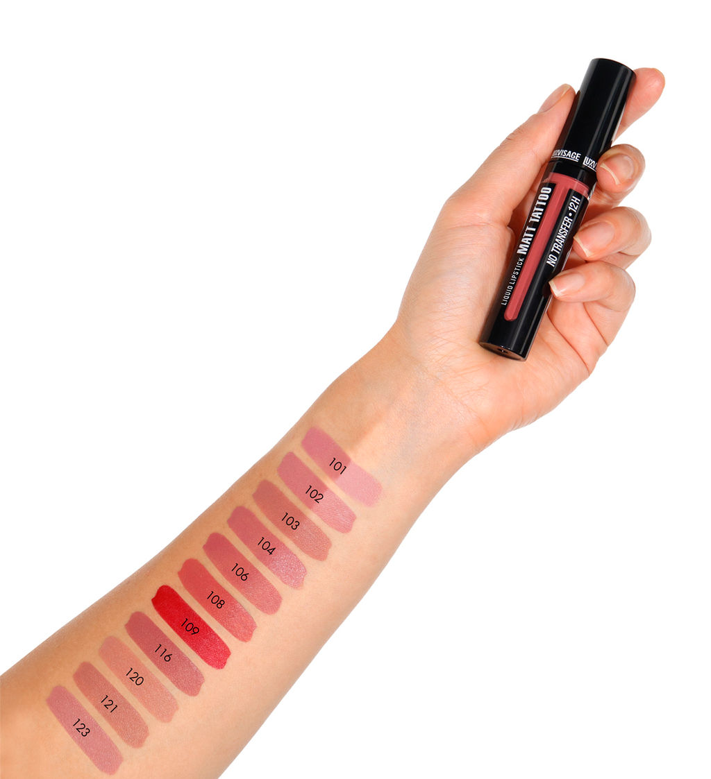LuxVisage Губная помада жидкая MATT TATTOO No transfer 12H тон 116 - Golden rose фото 4