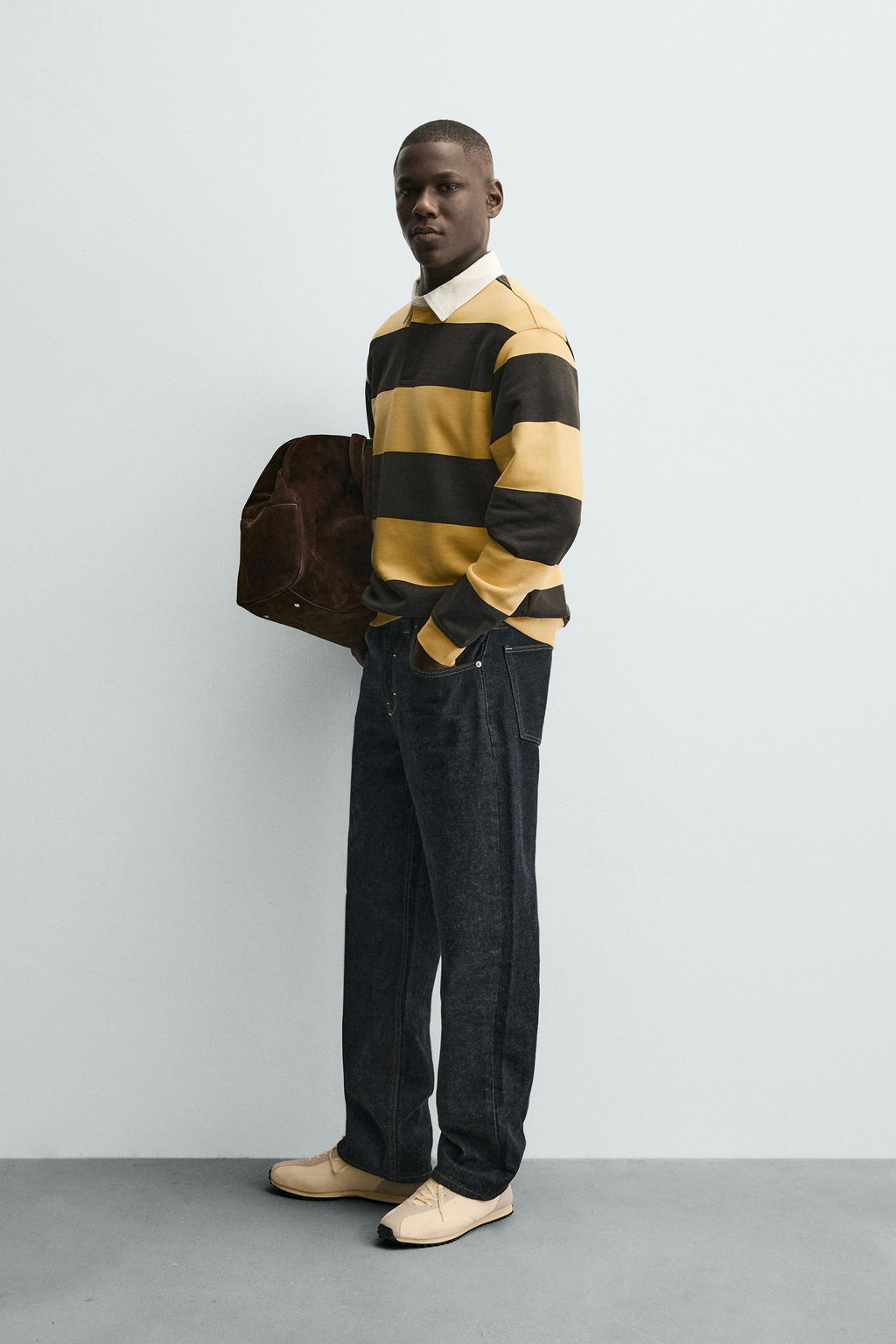 RUGBY SHIRT WITH CONTRAST COLLAR - Zara фото 12