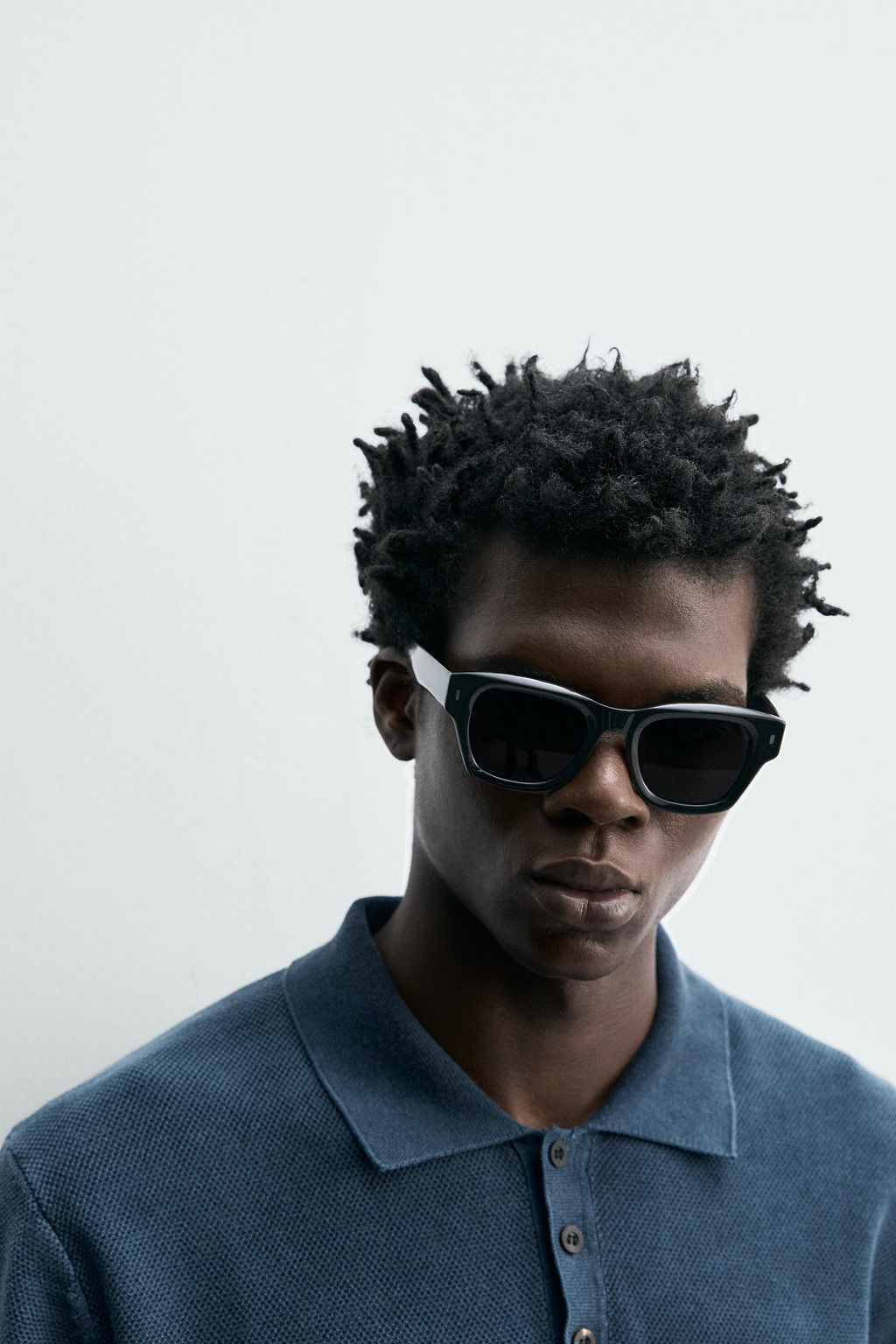 POLO PUNTO ESTRUCTURA LAVADA / ?ndigo claro - Zara фото 5