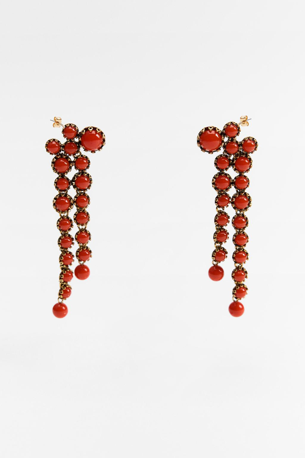 RESIN STONE EARRINGS - Zara фото 2
