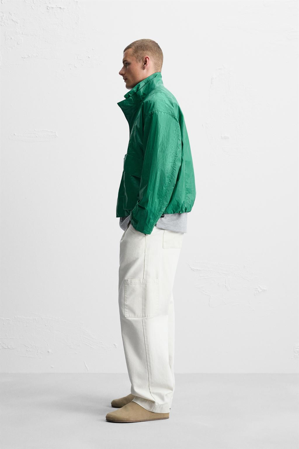 WAXED-EFFECT TECHNICAL JACKET - Zara фото 4