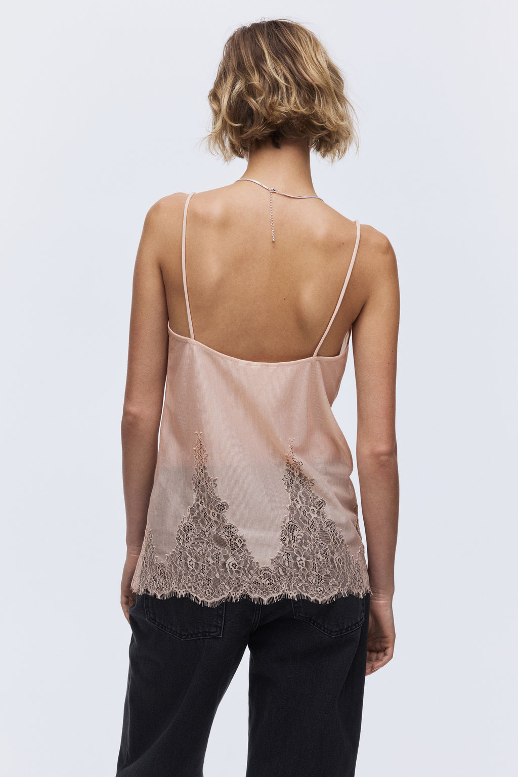 Top de tirantes con ribete de encaje - H&m фото 4
