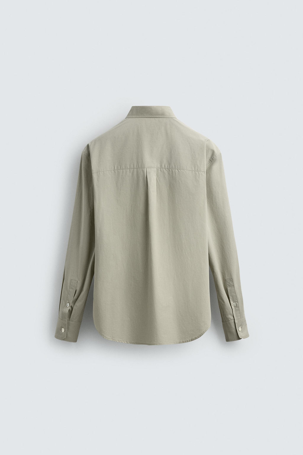 CAMISA REGULAR FIT POPEL?N LIMITED EDITION / verde lavado - Zara фото 7