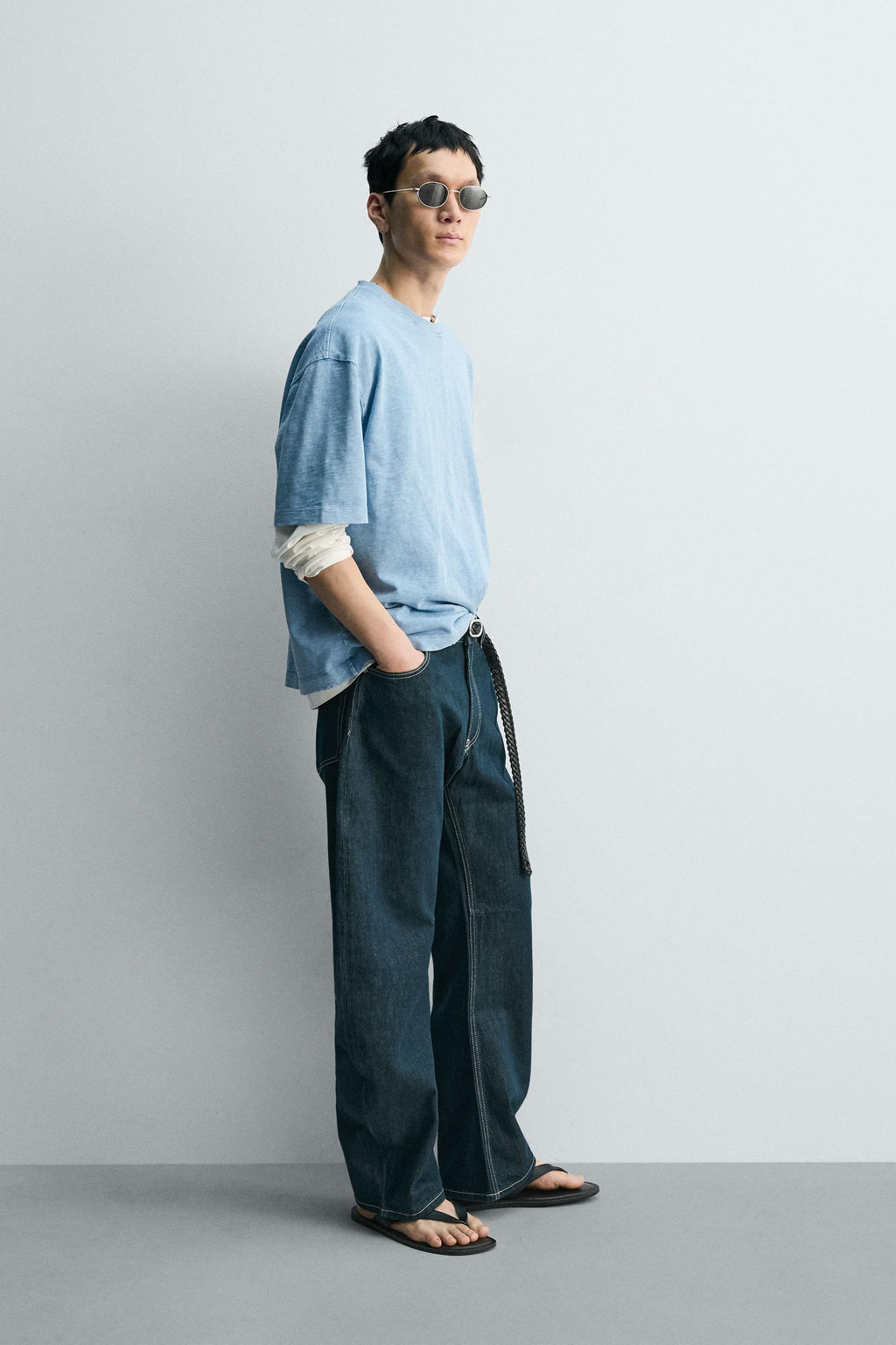JEANS RELAXED BARREL FIT / ?ndigo - Zara фото 8