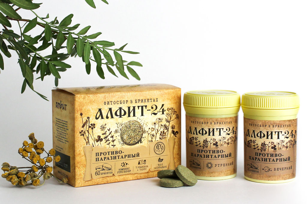 Алфит-24 Противопаразитарный БАД в брикетах Алфит 1206