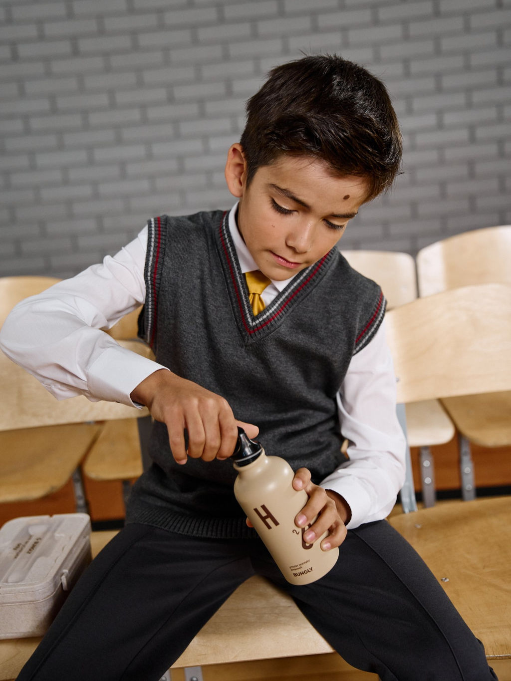 Жилет вязаный Серый 7+ - Bungly фото 12