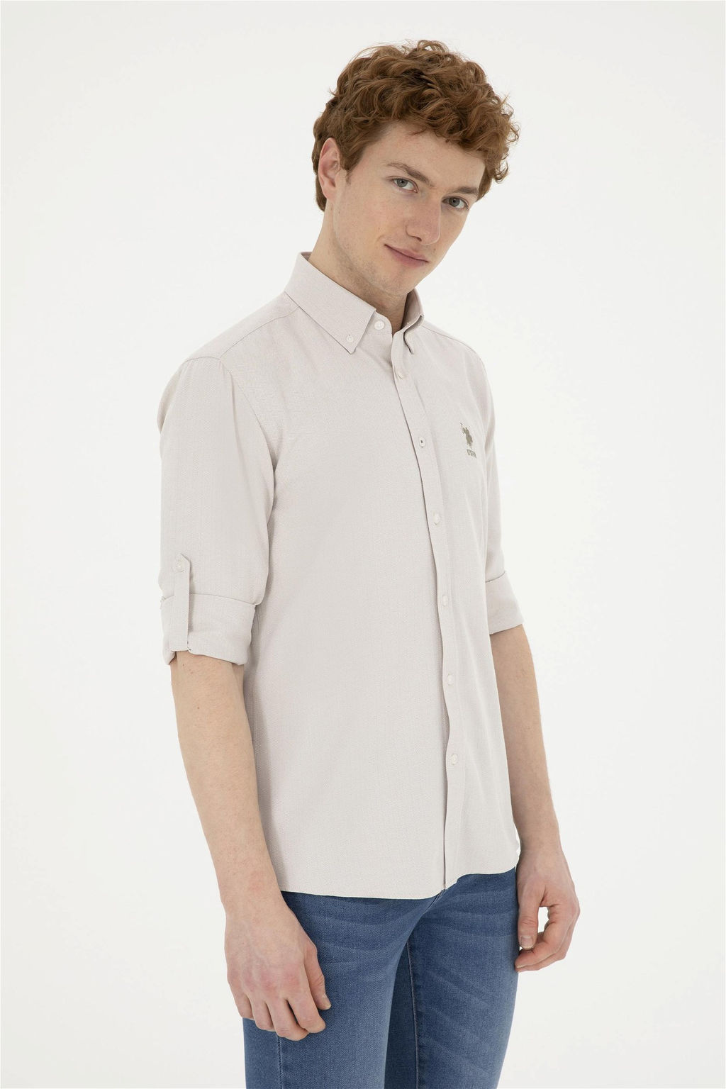 Мужская рубашка с длинным рукавом Stone Неожиданная скидка в корзине - U.s. polo assn фото 3