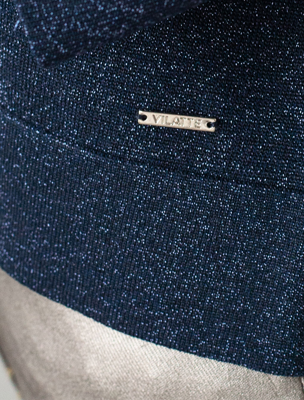 VILATTE / Тонкий джемпер из вискозы с мягким люрексом  фото 2