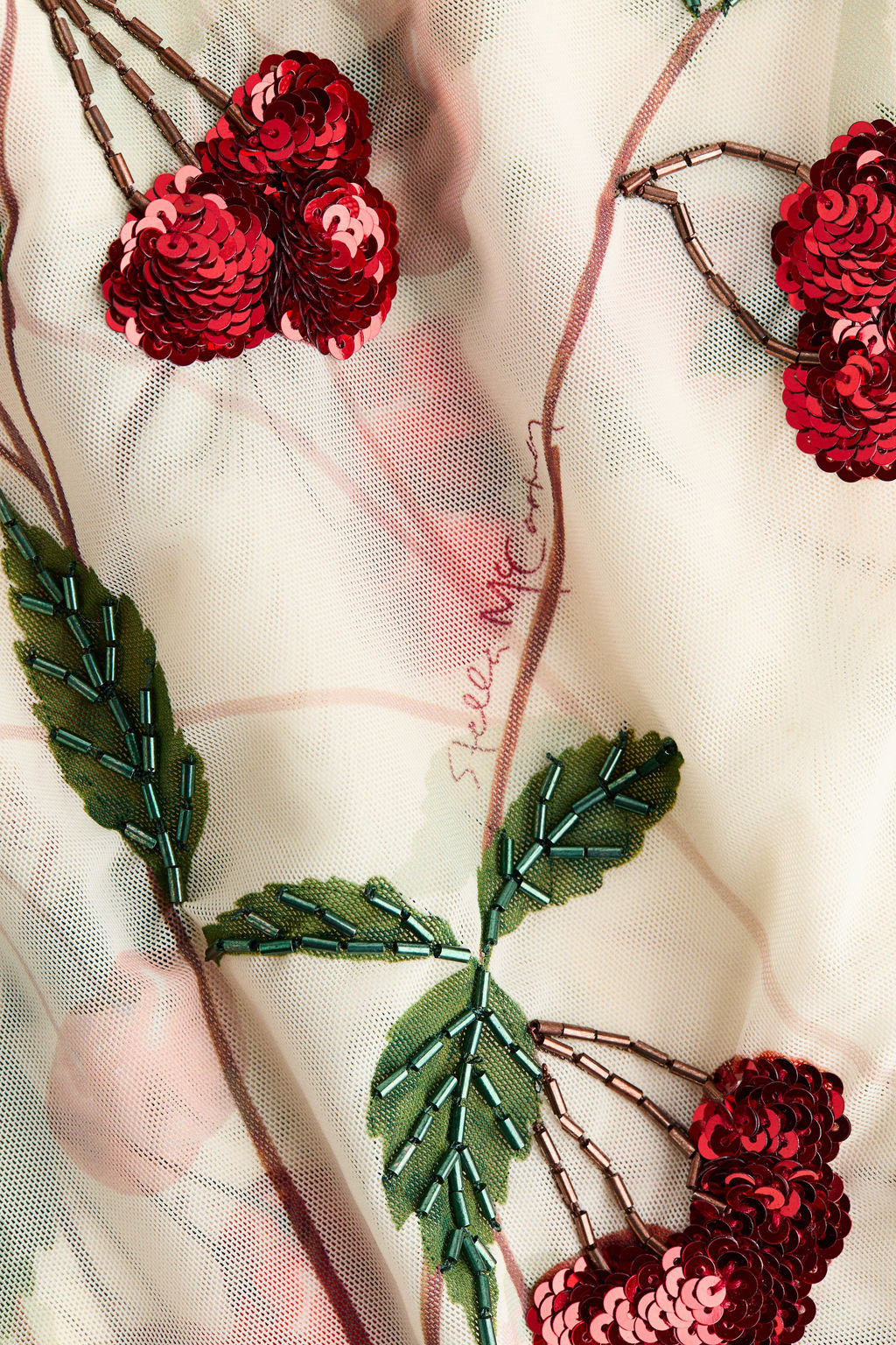 Vestido de tubo en malla con estampado de cerezas - H&m фото 3