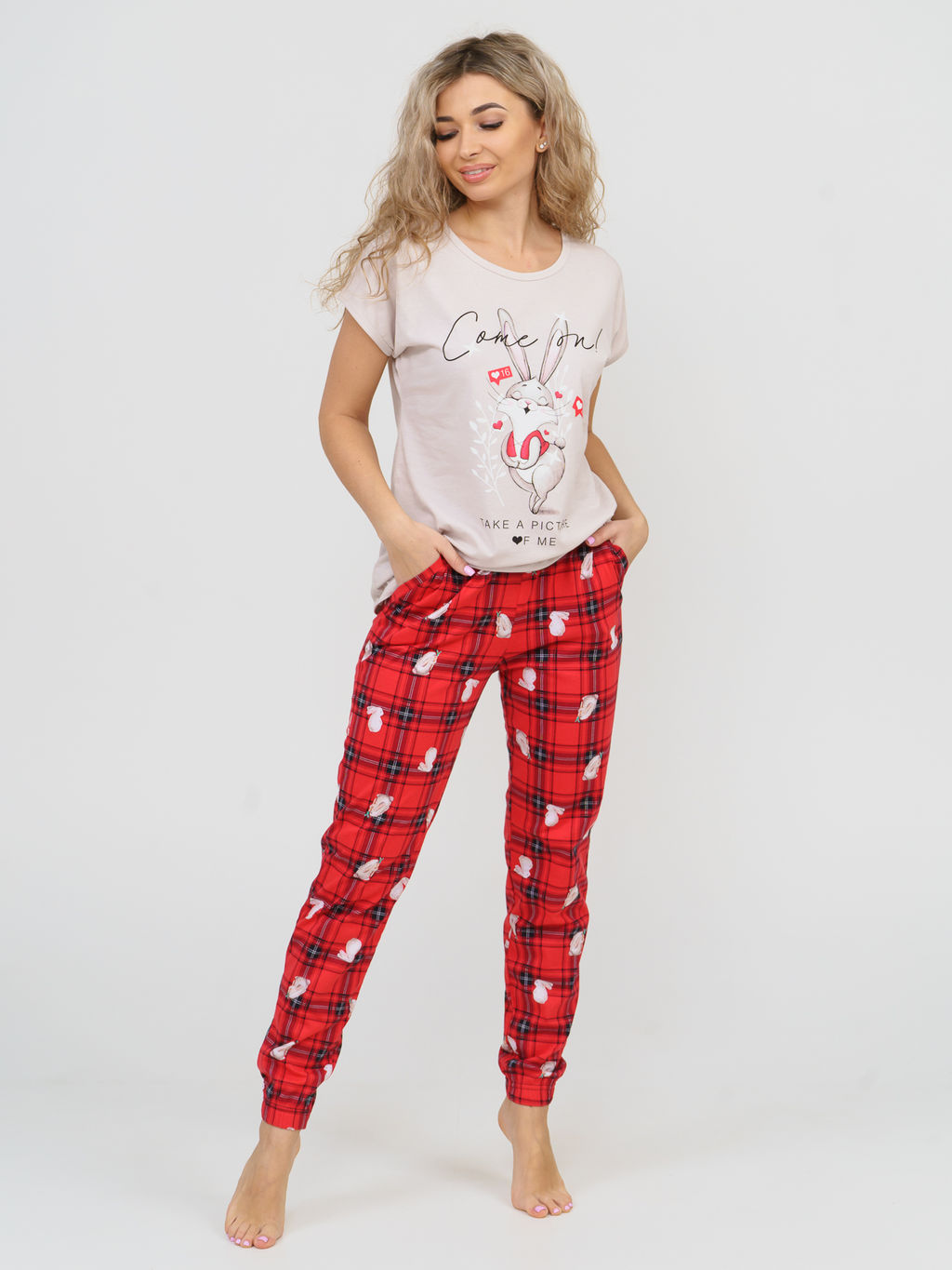 800 Пижама "Красная клетка"