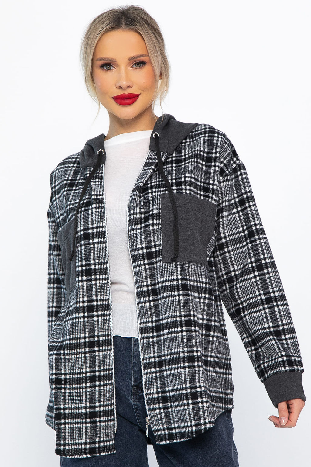 Рубашка с капюшоном Стокгольм (серая) Б14593-50М - Lt collection фото 6