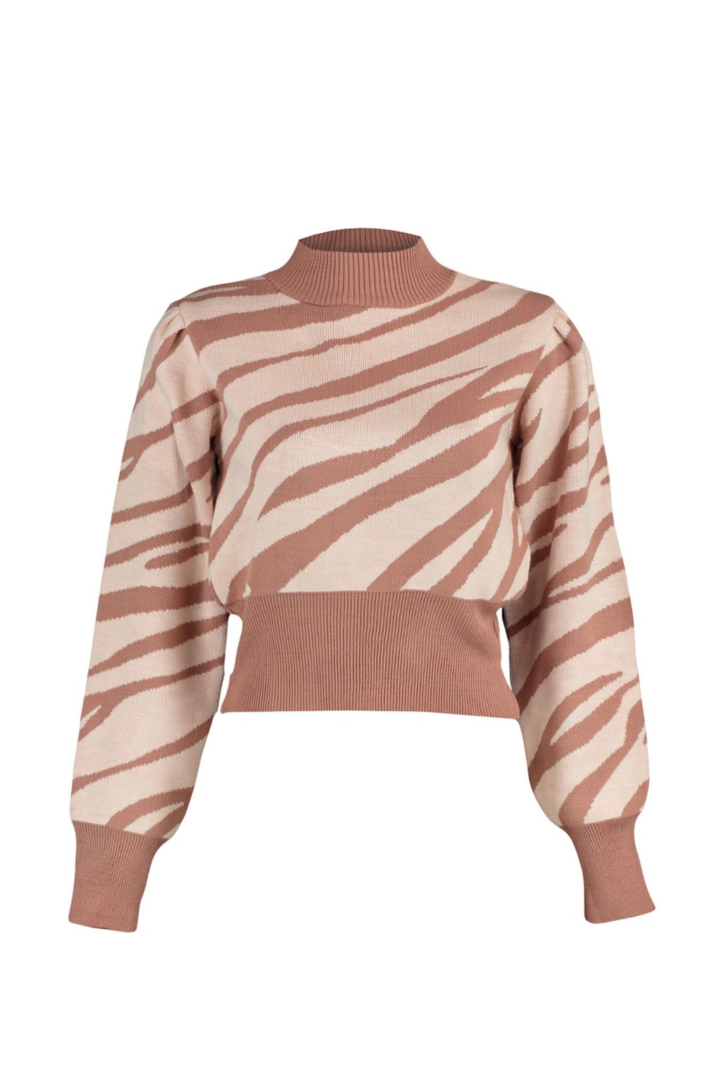 Zumrut Yesili Zebra Desenli Crop Triko Kazak TWOAW21KZ0010 - Trendyolmilla фото 30