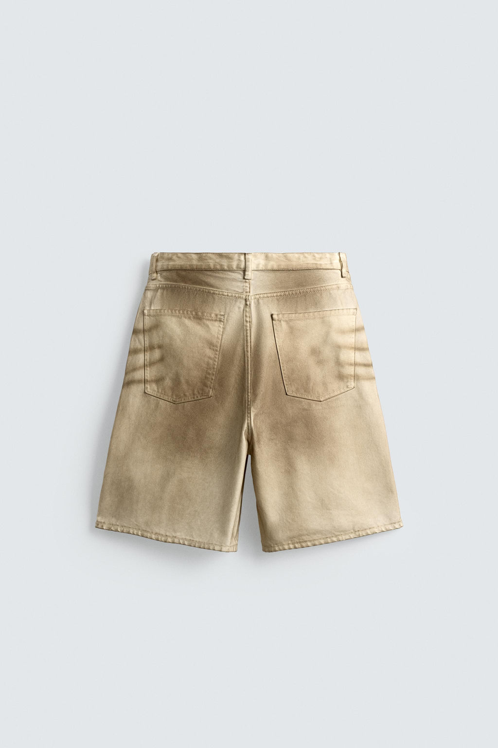 FADED PRINT BAGGY FIT BERMUDA SHORTS - Zara фото 7
