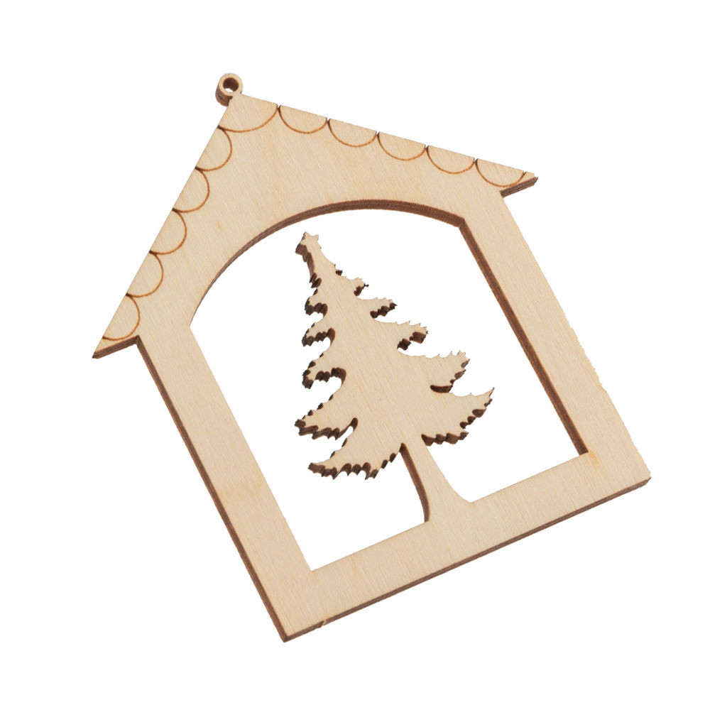 Заготовка для декорирования Mr. Carving КЛ-42 Подвеска плоская фанера х 6.5 х 7.5 см елочка фото 3