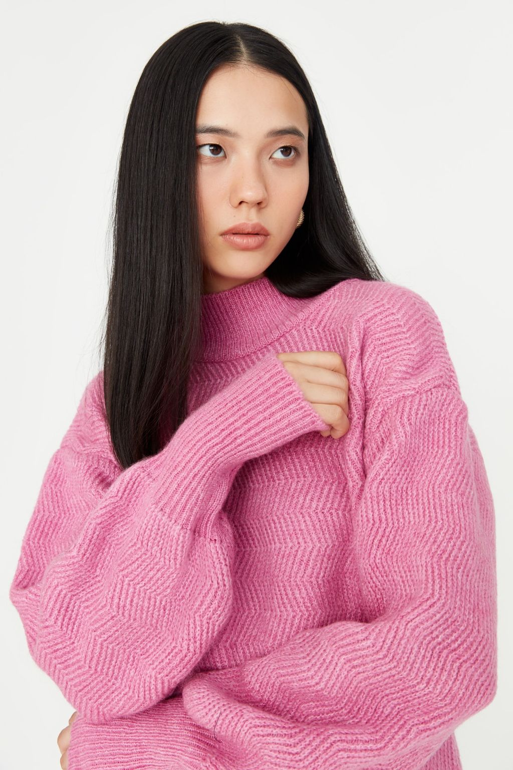 Bordo Yumusak Dokulu Kol Detayl? Triko Kazak TWOAW21KZ0204 - Trendyolmilla фото 10