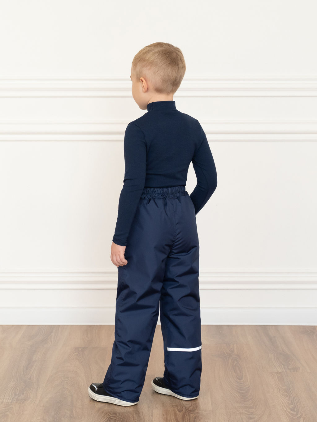 Брюки демисезонные синие (134-140, 68)