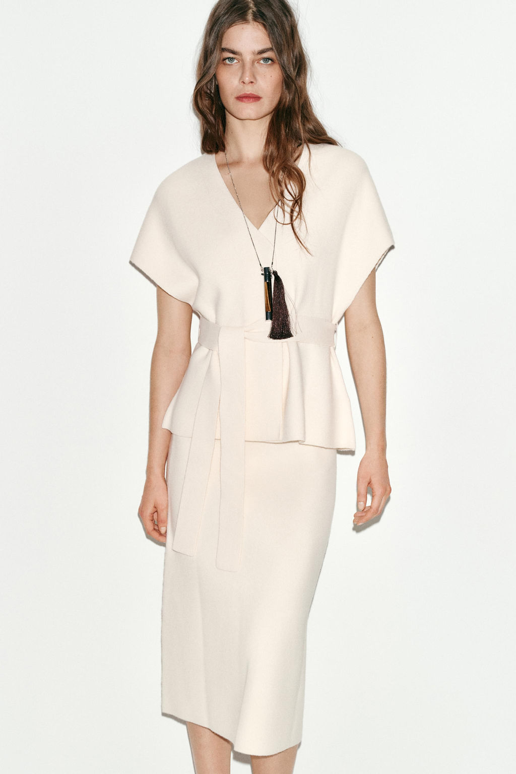 KNIT WAISTCOAT WITH BELT - Zara фото 9