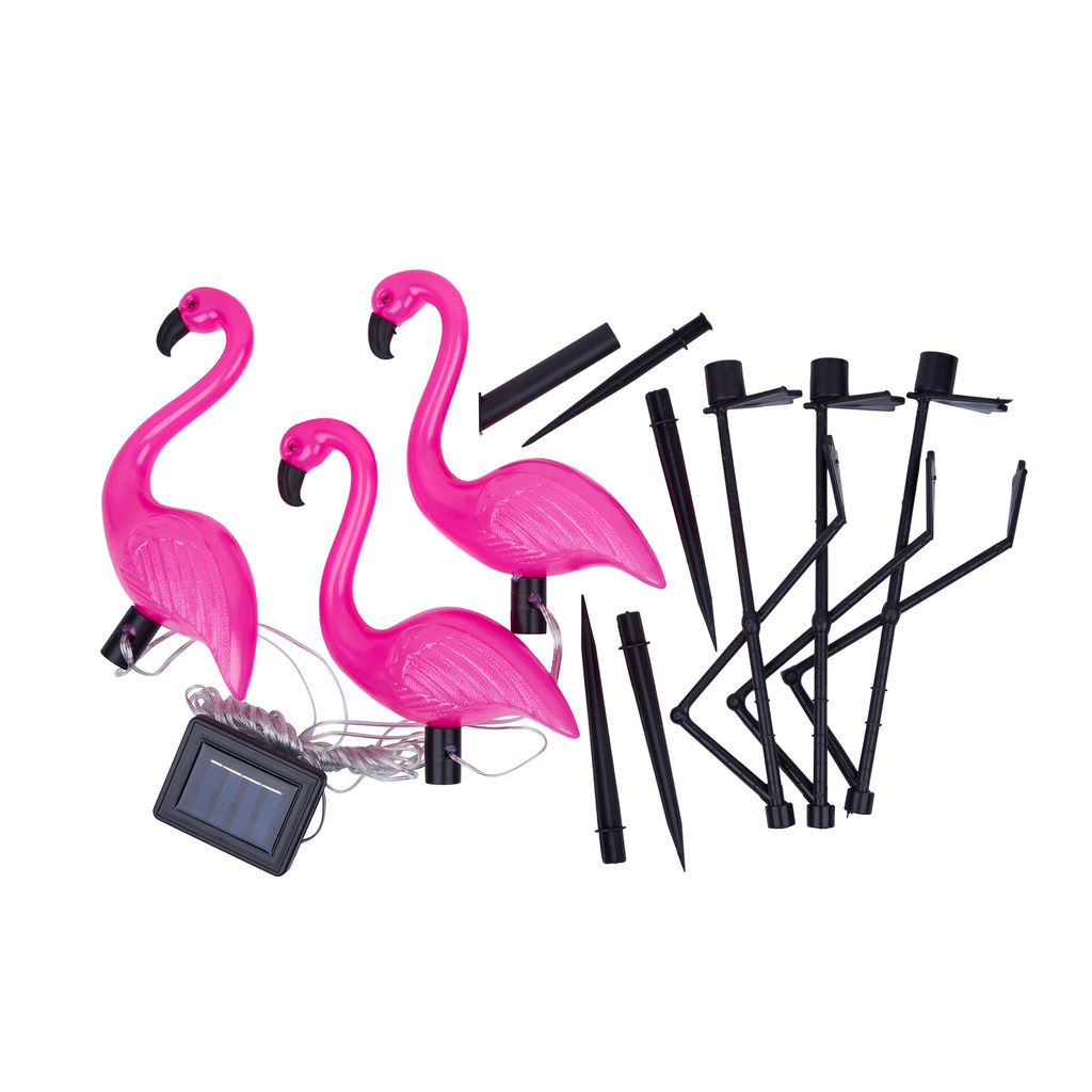 USL-S-833/PM530 FLAMINGO SET3 Садовый светильник на солнечной батарее Фламинго, в комплекте из 3 штук. 6 светодиодов. Белый свет. 1*АA Ni-Mh аккумулятор в/к. IP44. TM Uniel - Volpe фото 2