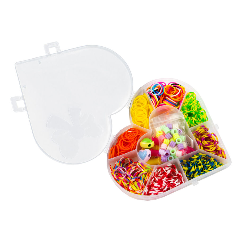 Hobbius SLB-21 Набор для плетения из резинок Сердечко 450 шт ассорти  фото 3