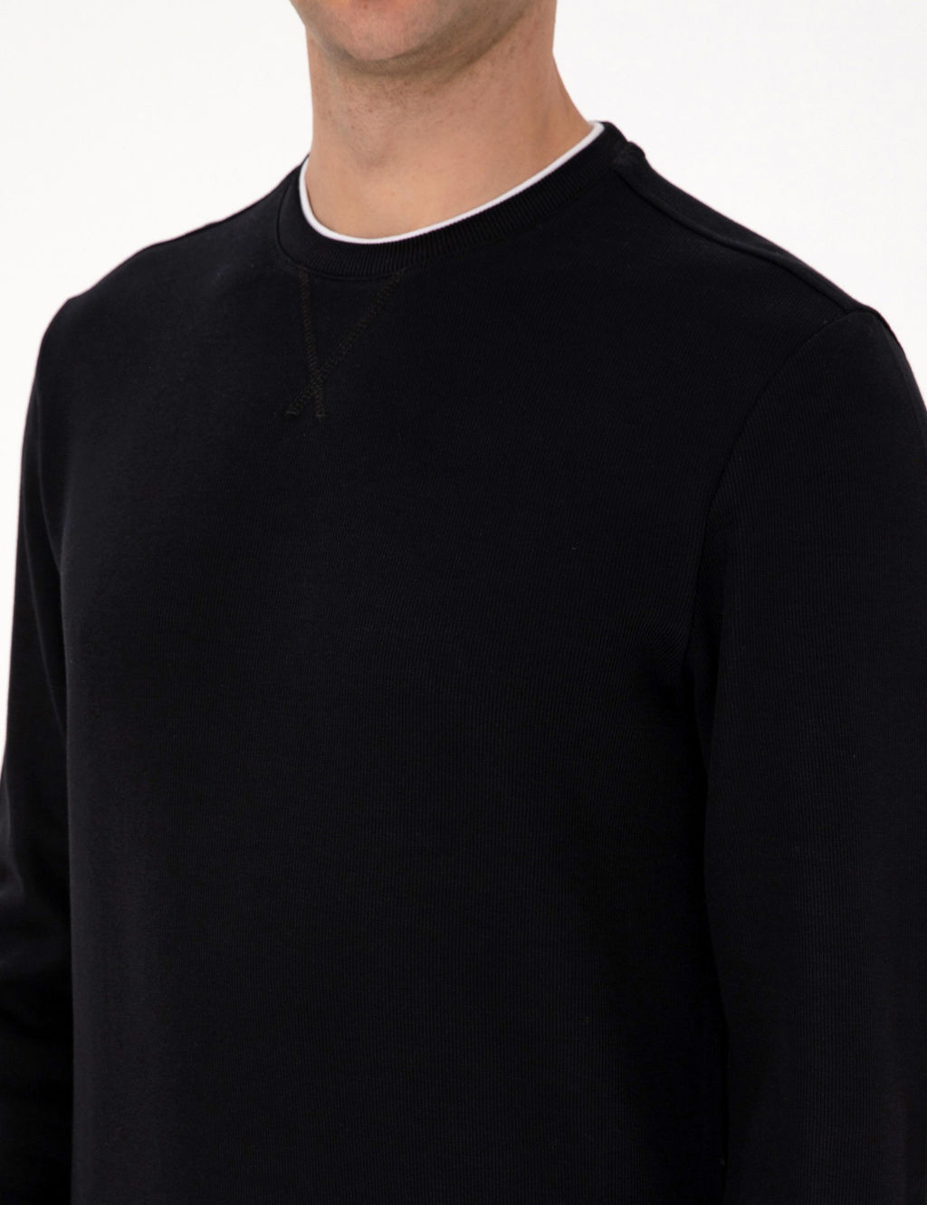 Siyah Regular Fit Sweatshirt - Pierre cardin фото 7