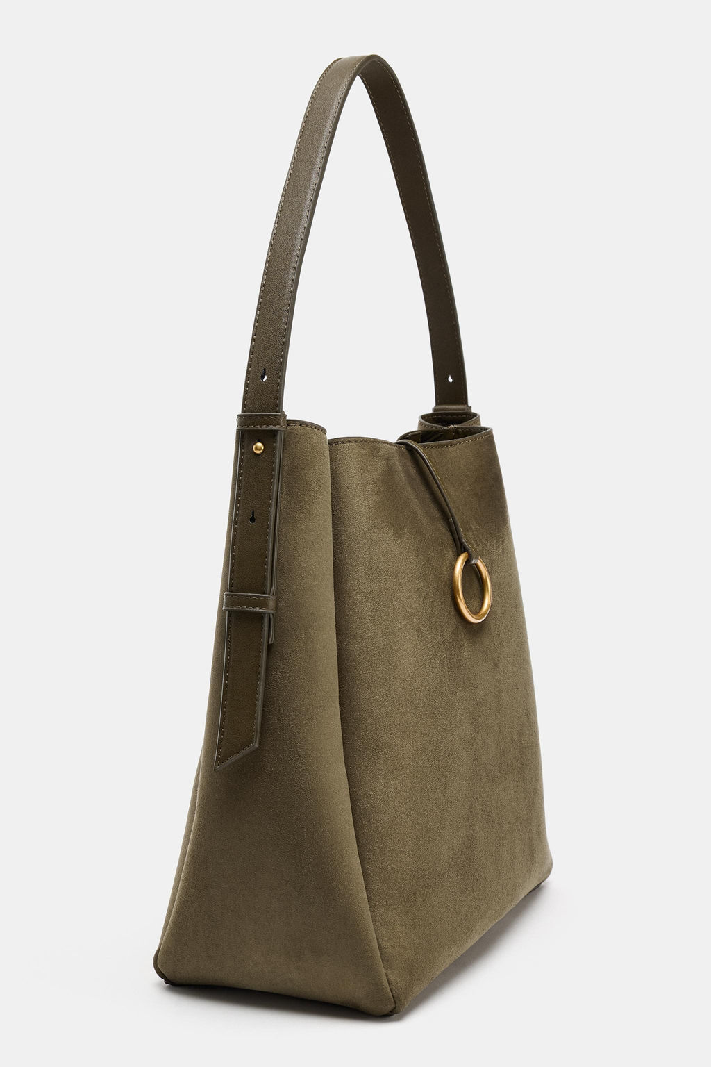 MAXI BUCKET BAG WITH METAL RING - Zara фото 4