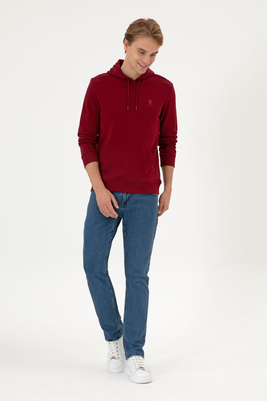 Erkek Bordo Basic Sweatshirt Sepette S_rpriz _ndirim - U.s. polo assn фото 4