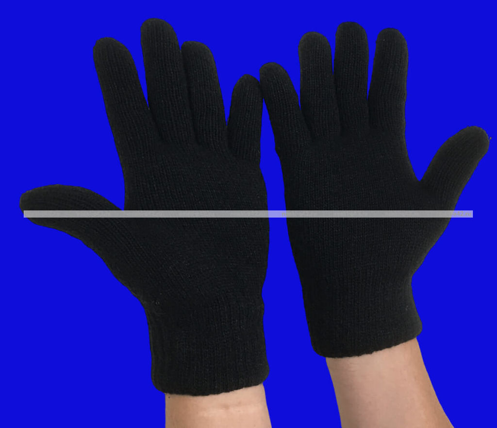 Цена за 12 пар. Перчатки мужские чёрные плотные арт. 22051 (2251)