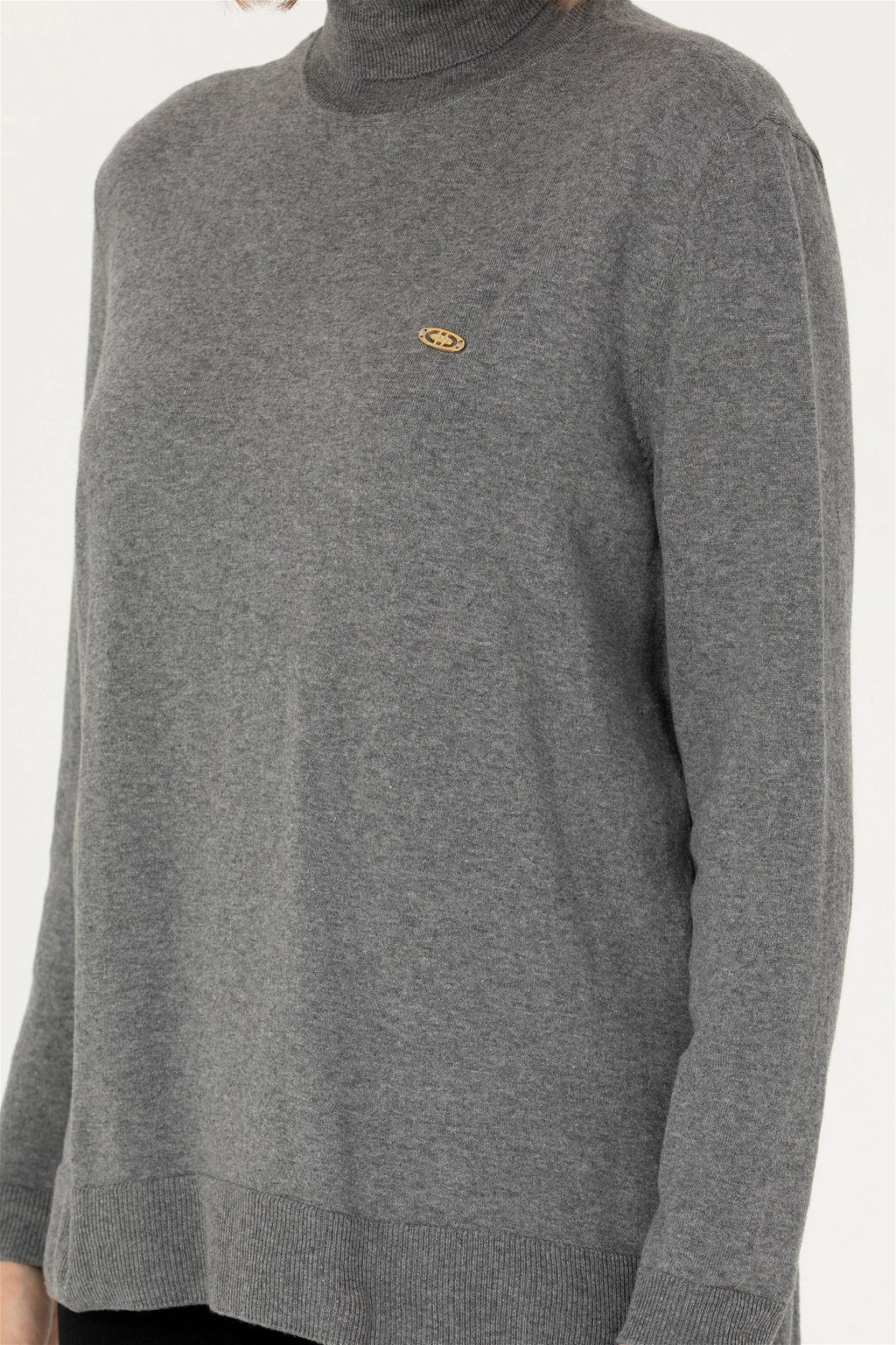 Свитер женский U.S. Polo Assn. серый меланж  фото 6