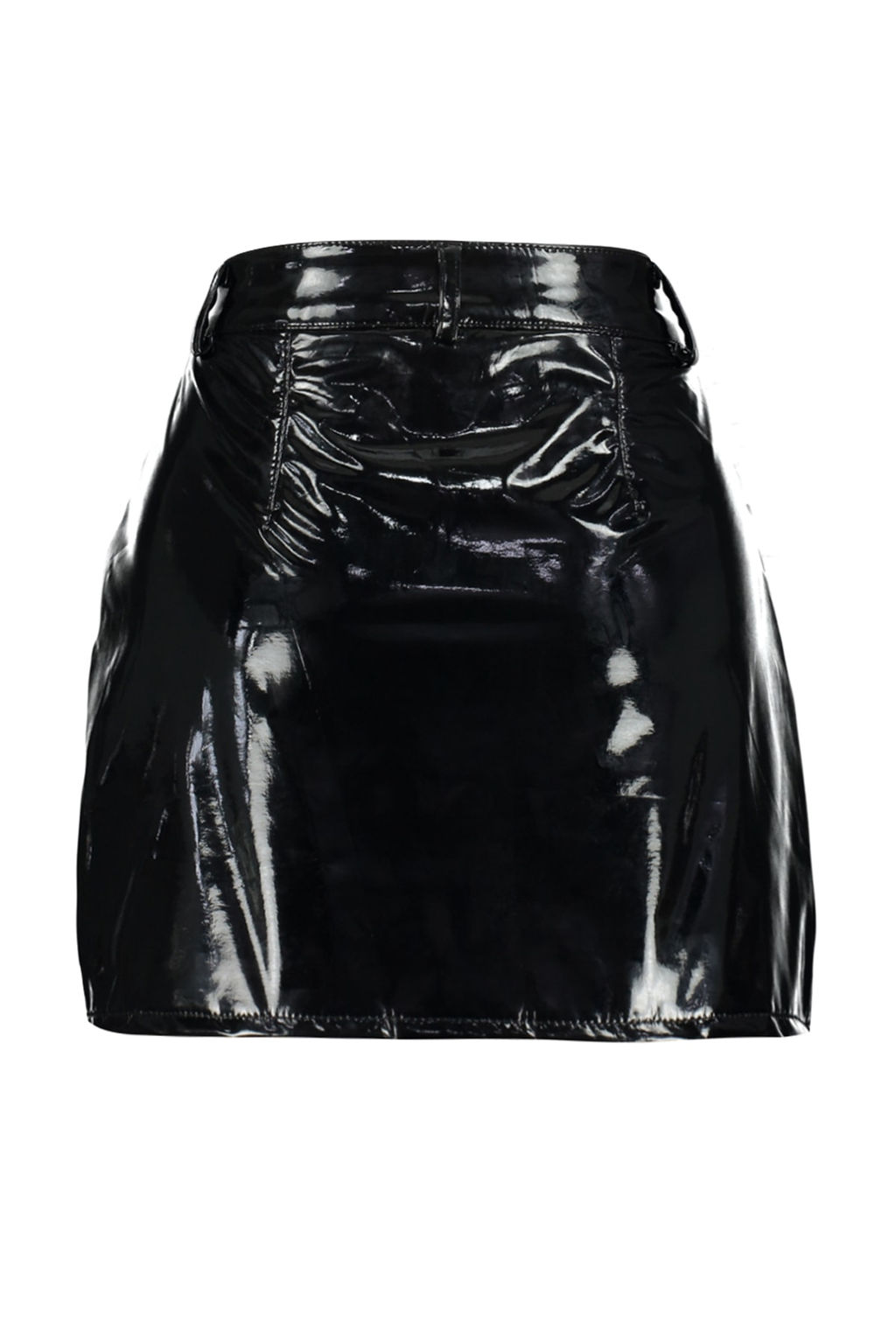 TRENDYOLMILLA Siyah Parlak Suni Deri Mini Dokuma Etek TWOAW24ET00176 фото 9