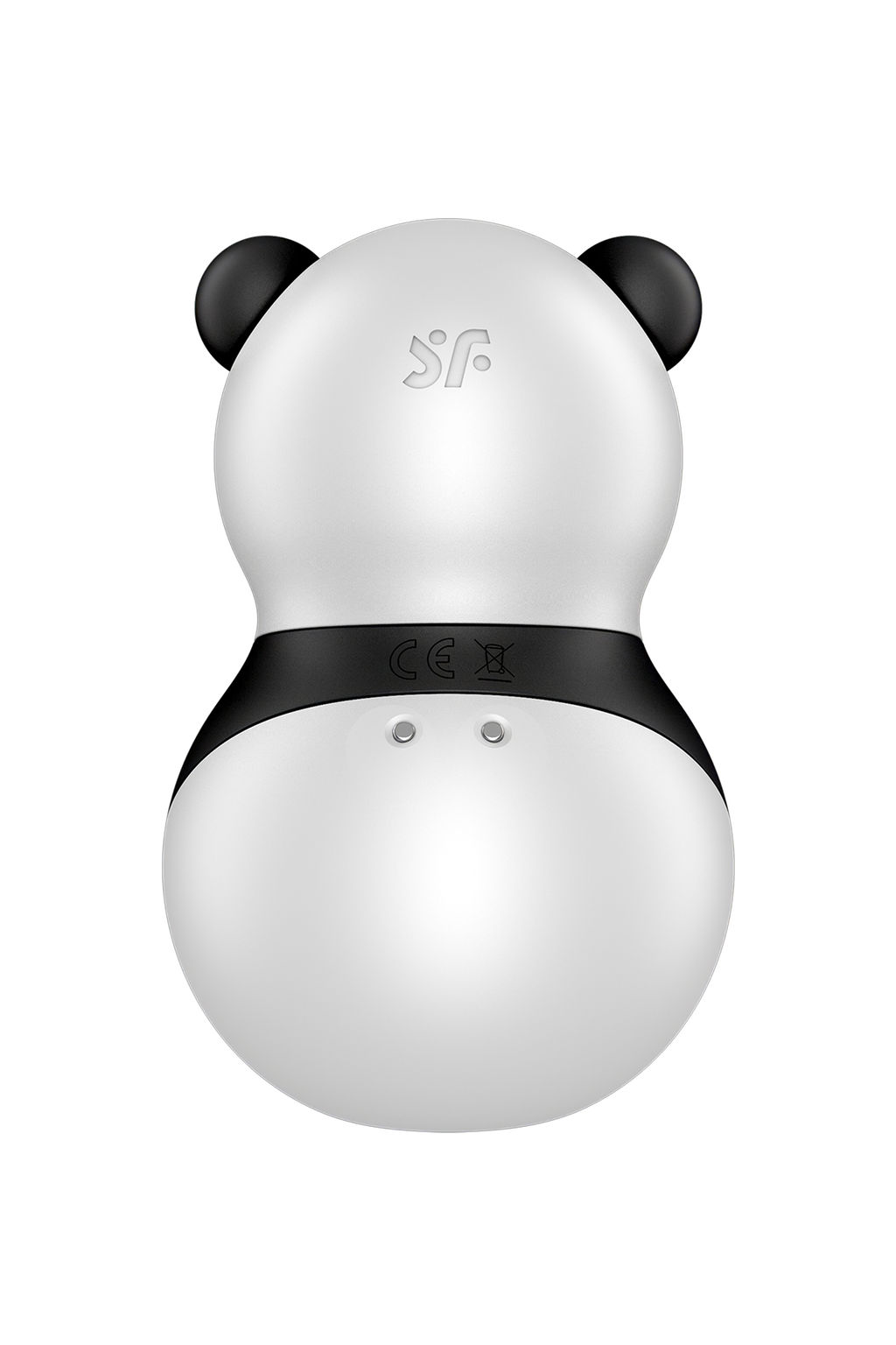 Вакуумно-волновой стимулятор Satisfyer Pocket Panda, силикон, чёрно-белый