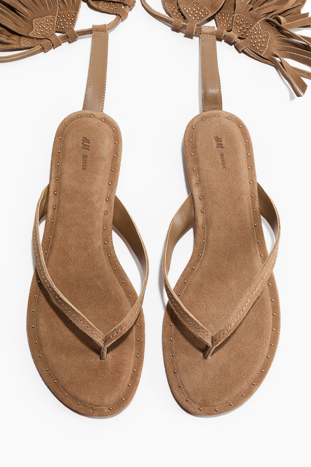 Sandalias de ante con flecos decorativos - H&m фото 3