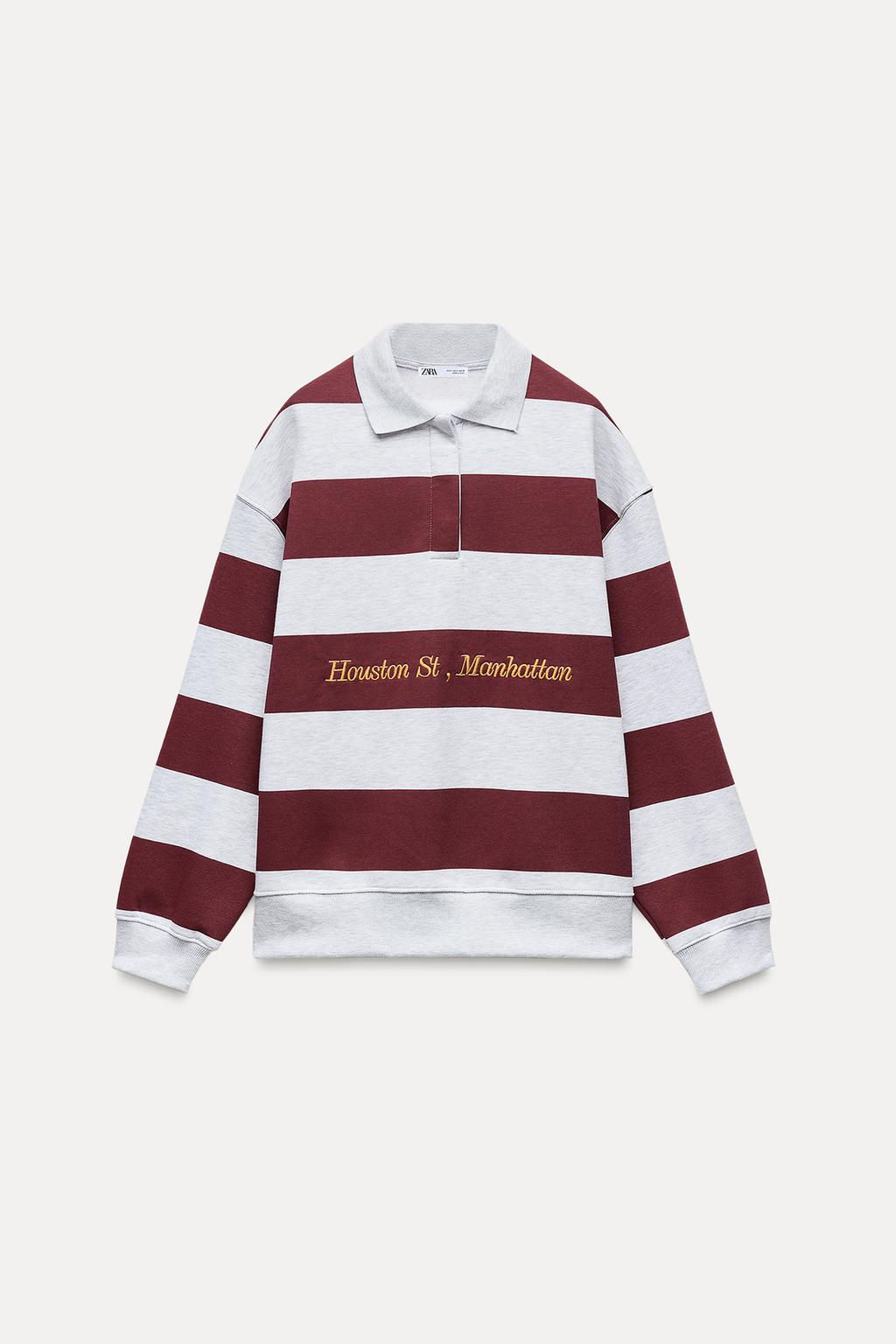 VARSITY POLO COLLAR SWEATSHIRT - Zara фото 5