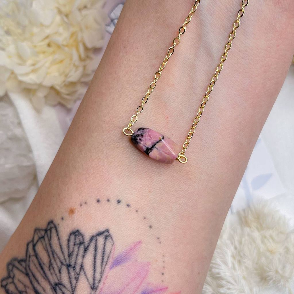 Кулон на цепочке с Родонитом 45 см +