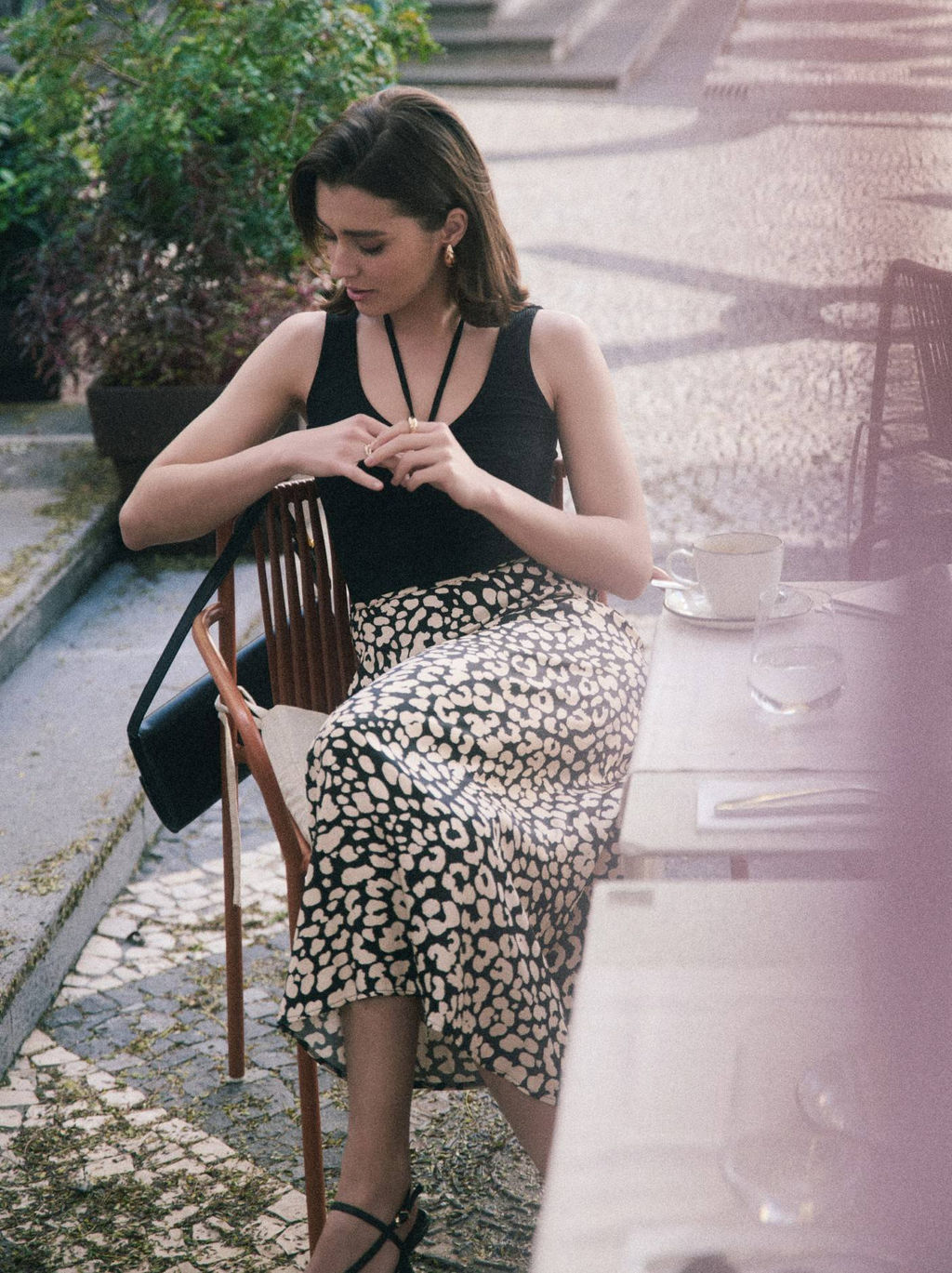 CONTE Юбка А-силуэта из премиальной вискозы LU 2615 leopard