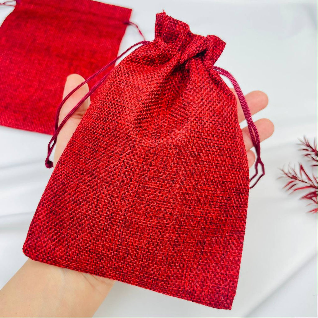 Мешочек: Холщовый красный (3 шт)