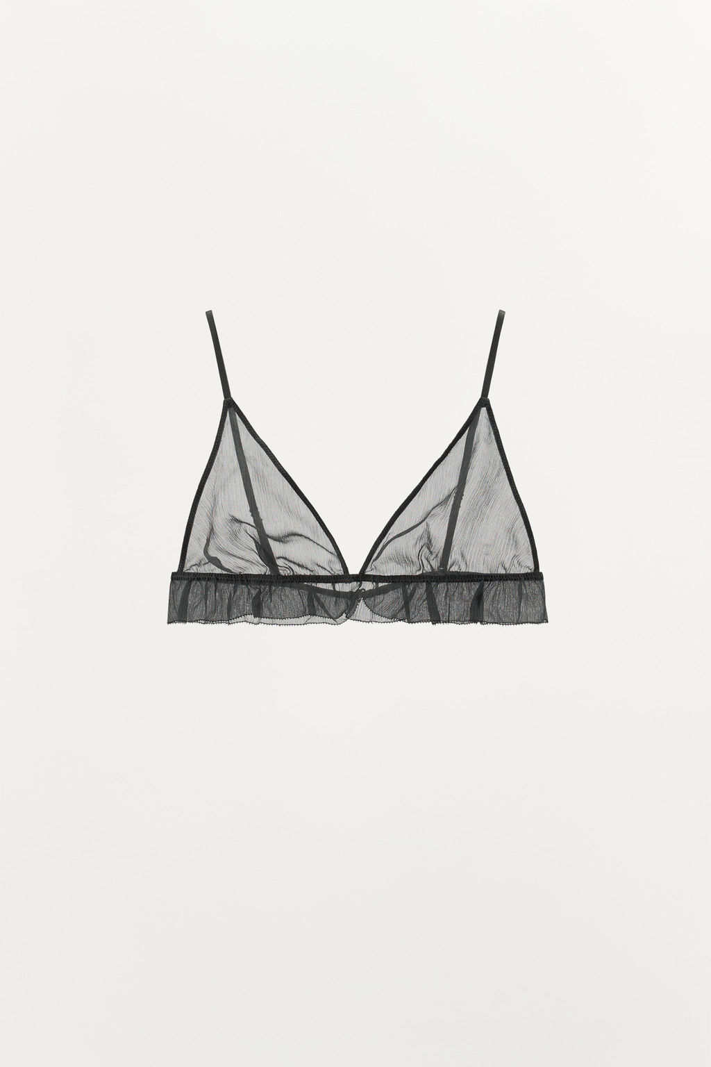 100% SILK TRIANGLE BRALETTE - Zara фото 3